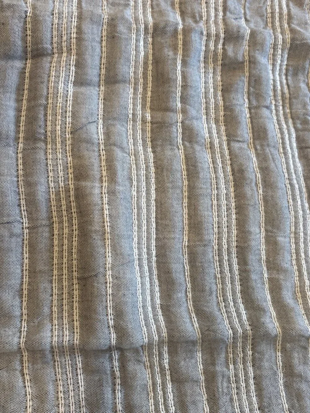 Pair of 2x Hearth & Hand w Magnolia One Textured Stripe King Pillow Sham Gray